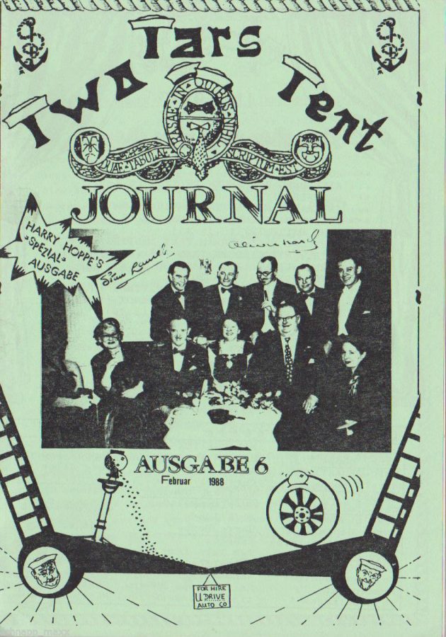 TWO TARS JOURNAL magazine side cover Issue 6 February 1988