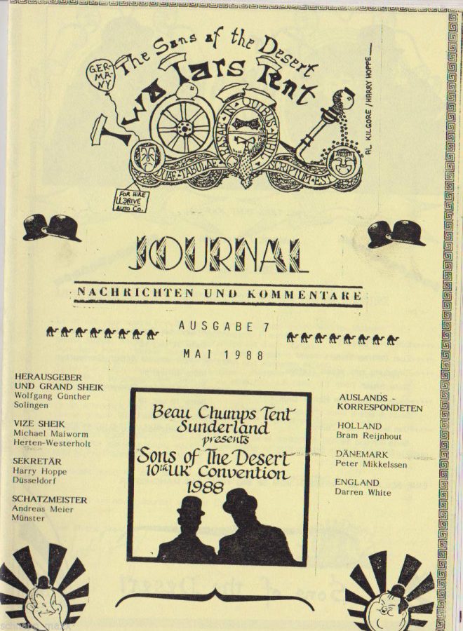 TWO TARS JOURNAL magazine side cover Issue 7 May 1988
