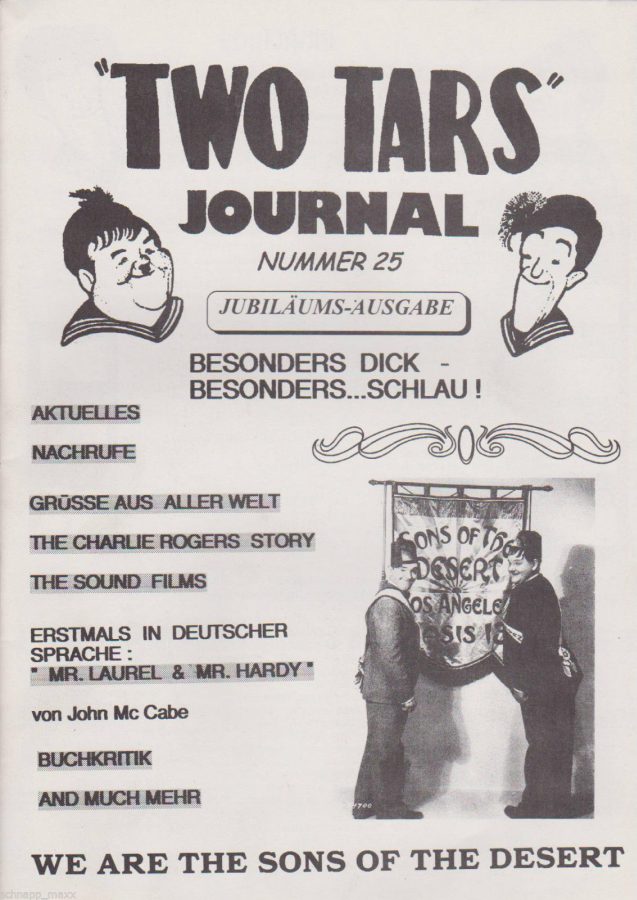 TWO TARS JOURNAL magazine side cover Issue 25 May 1997