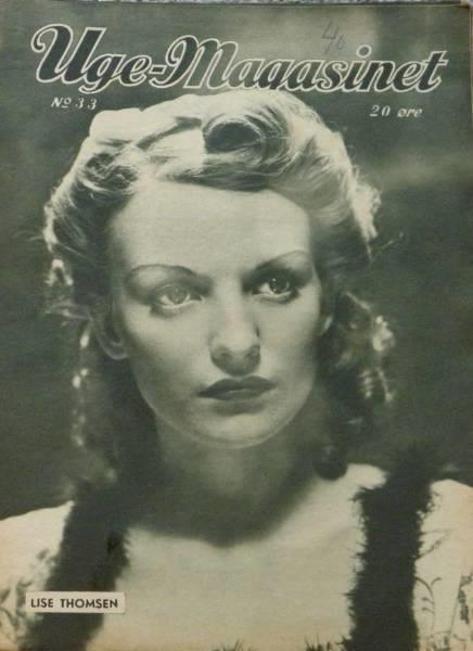 UGE-MAGASINET magazine side cover Issue 33  1940