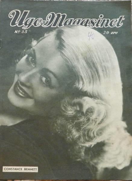 UGE-MAGASINET magazine side cover Issue 35  1940
