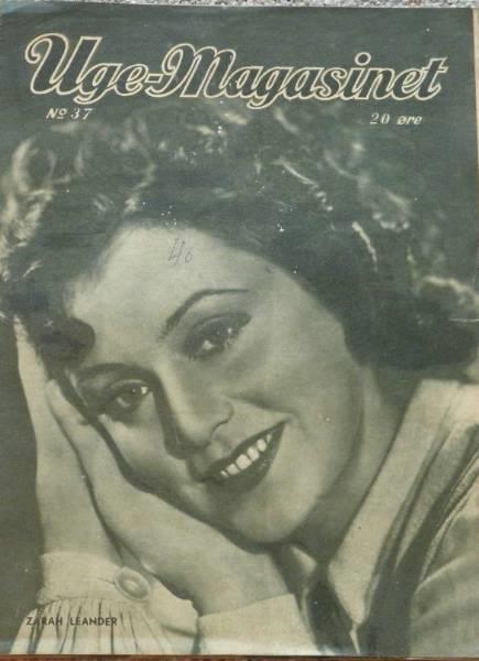 UGE-MAGASINET magazine side cover Issue 37  1940