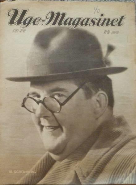 UGE-MAGASINET magazine side cover Issue 39  1940