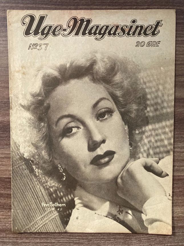 UGE-MAGASINET magazine side cover Issue 37  1949