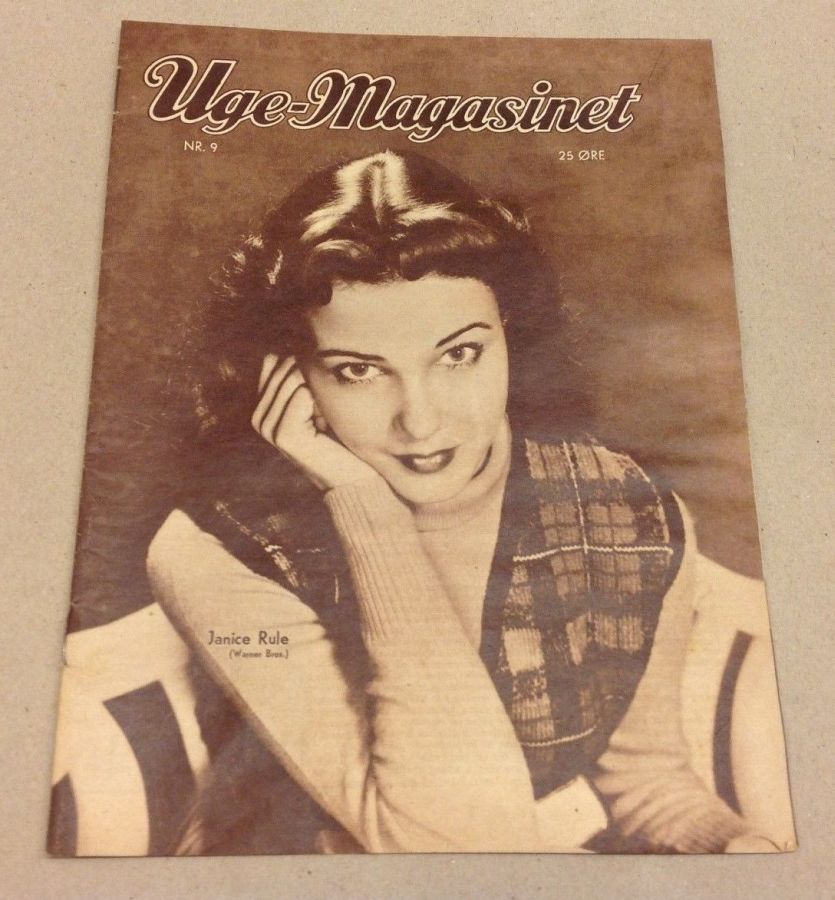 UGE-MAGASINET magazine side cover Issue 9  1952