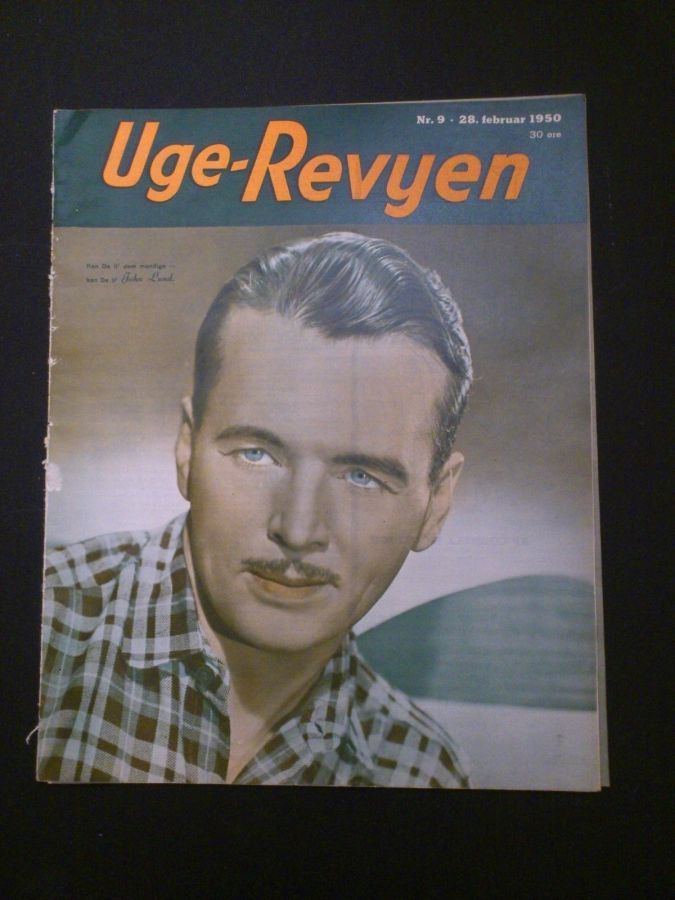 UGE-REVYEN magazine side cover Issue 9 28 February 1950