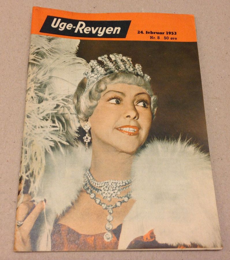UGE-REVYEN magazine side cover Issue 8 24 February 1953
