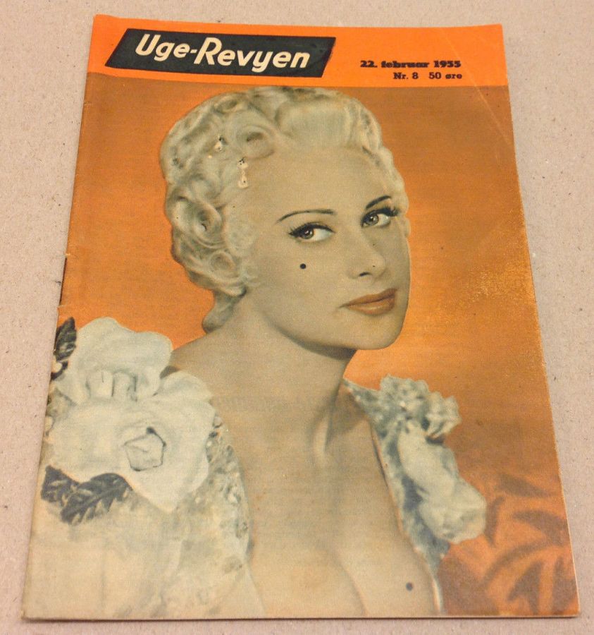 UGE-REVYEN magazine side cover Issue 8 22 February 1955