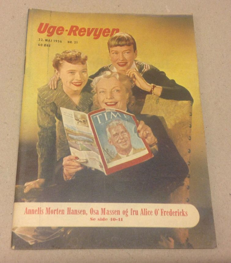 UGE-REVYEN magazine side cover Issue 21 22 May 1956