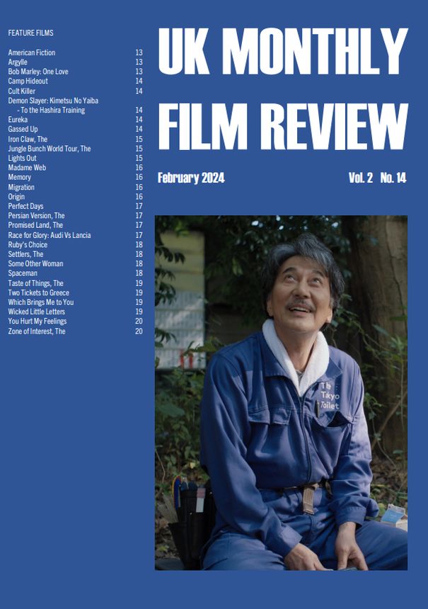 UK MONTHLY FILM REVIEW magazine side cover  February 2024