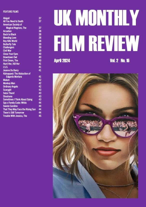 UK MONTHLY FILM REVIEW magazine side cover  April 2024