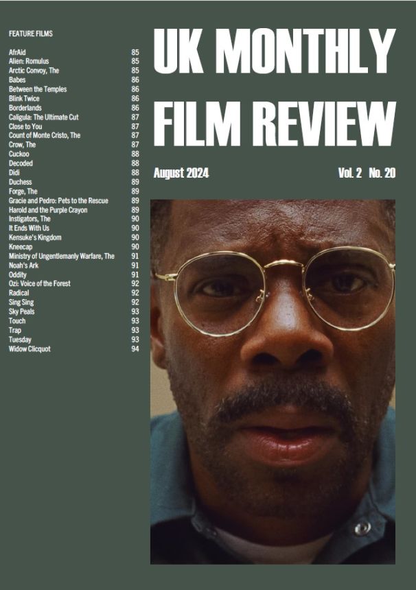 UK MONTHLY FILM REVIEW magazine side cover  August 2024