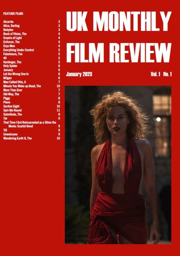 UK MONTHLY FILM REVIEW magazine side cover Issue 1  January 2023