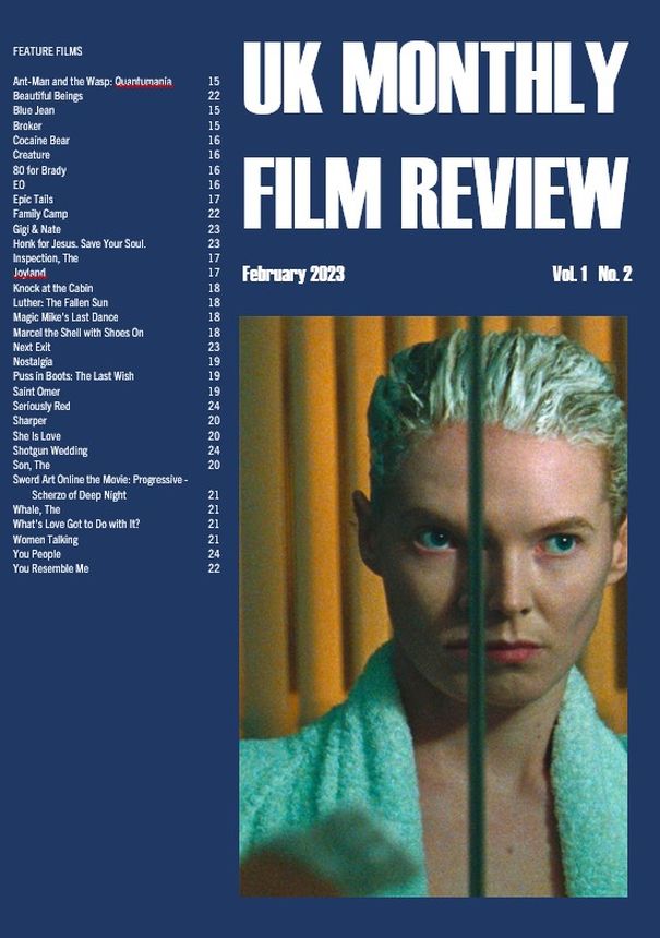 UK MONTHLY FILM REVIEW magazine side cover  February 2023