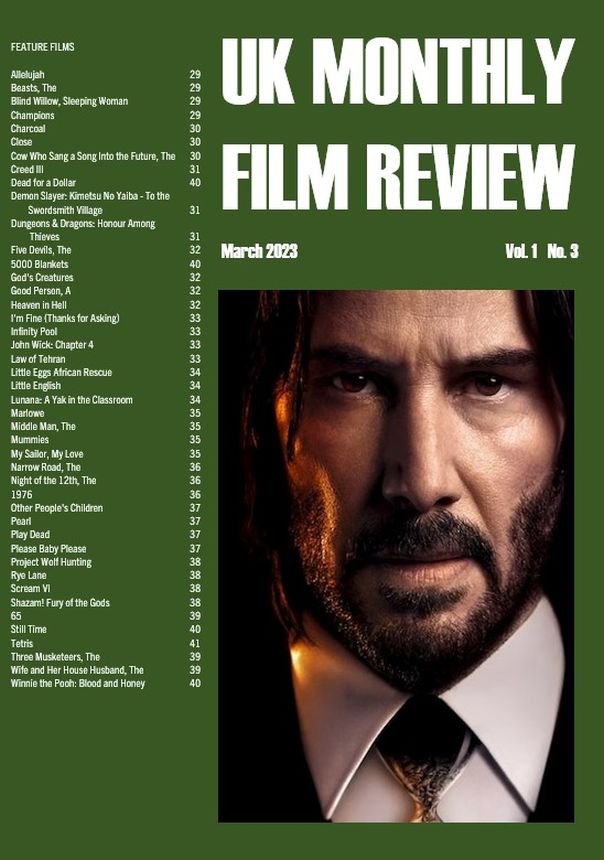 UK MONTHLY FILM REVIEW magazine side cover  March 2023