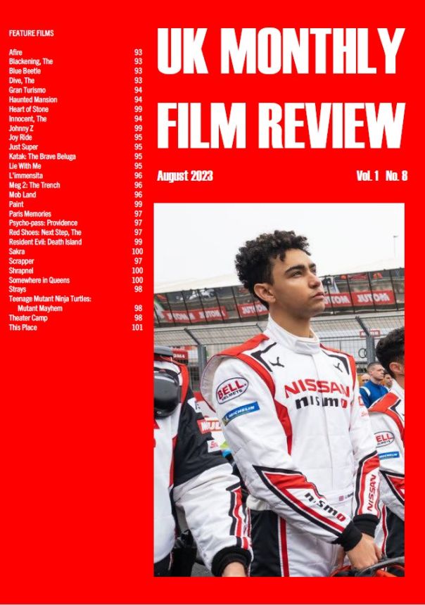 UK MONTHLY FILM REVIEW magazine side cover  August 2023