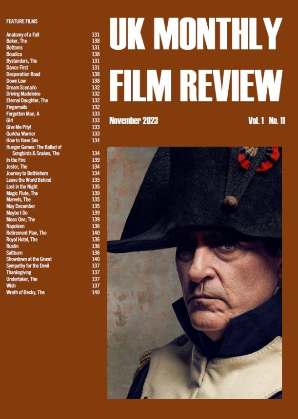 UK MONTHLY FILM REVIEW magazine side cover  November 2023