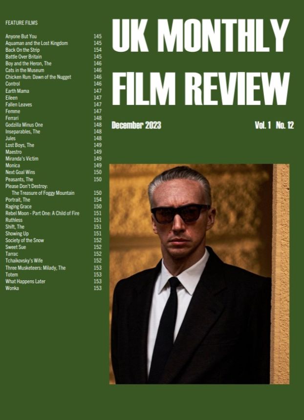 UK MONTHLY FILM REVIEW magazine side cover  December 2023