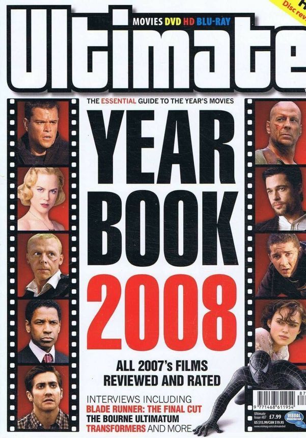 ULTIMATE DVD magazine side cover  Yearbook   2008