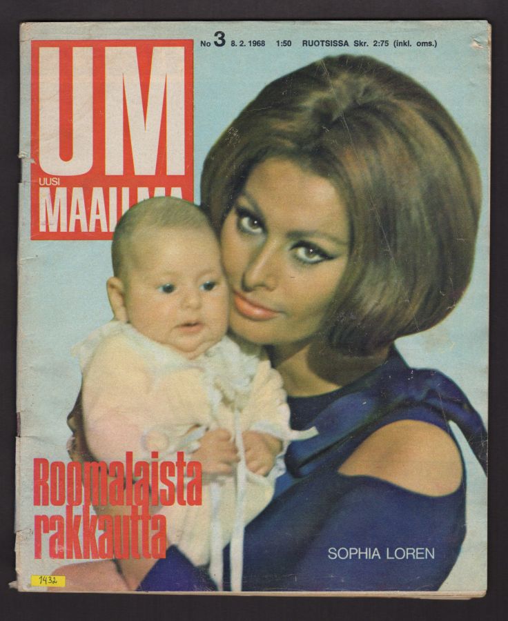 UM UUSI MAAILMA magazine side cover Issue 3 8 February 1968