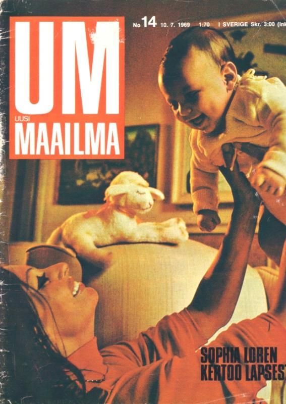 UM UUSI MAAILMA magazine side cover Issue 14 10 July 1969