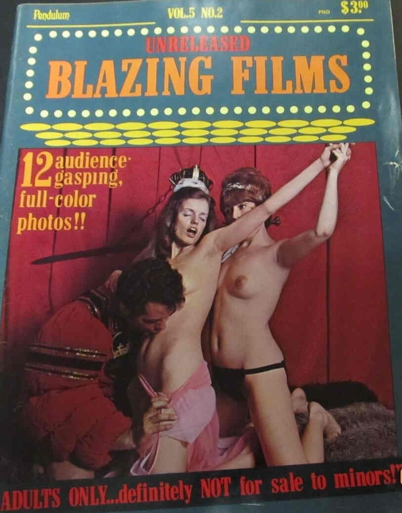 UNRELEASED BLAZING FILMS magazine side cover  Vol 5 # 2  1971