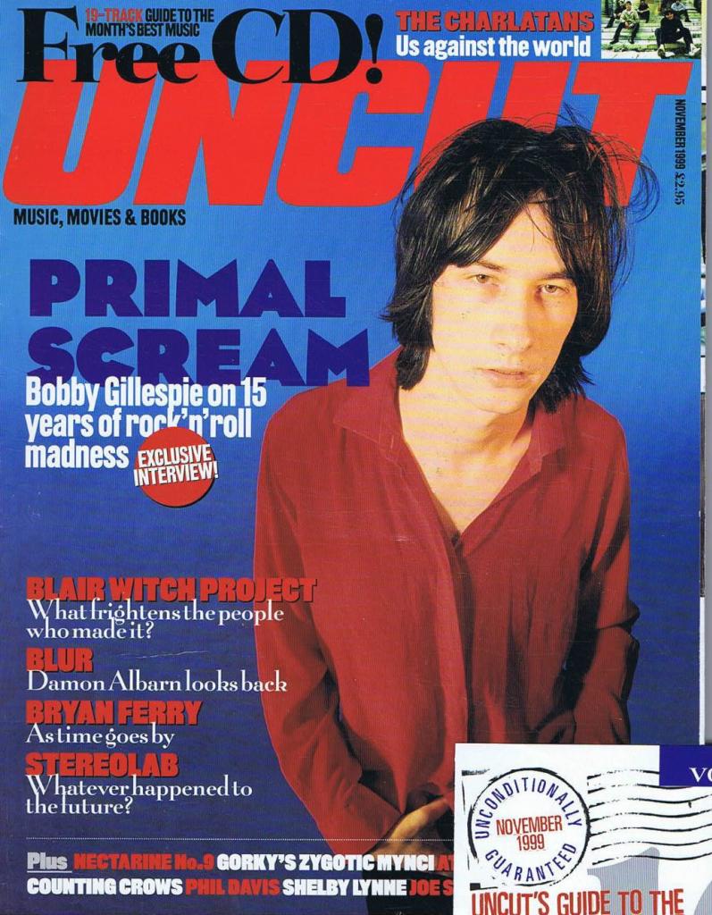 UNCUT: THE MUSIC AND MOVIE MAGAZINE magazine side cover November 1999