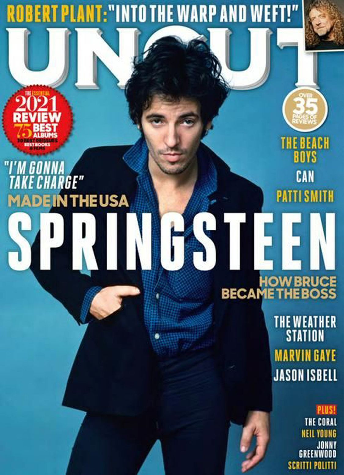 UNCUT: THE MUSIC AND MOVIE MAGAZINE magazine side cover  January 2022