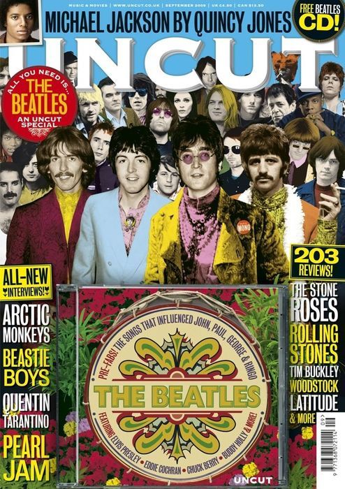 UNCUT: THE MUSIC AND MOVIE MAGAZINE magazine side cover September 2009