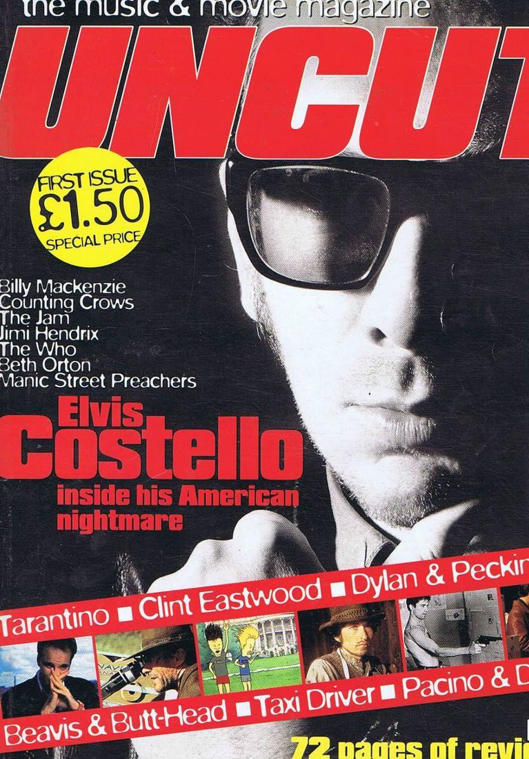 UNCUT: THE MUSIC AND MOVIE MAGAZINE magazine side cover Issue 1 June 1997