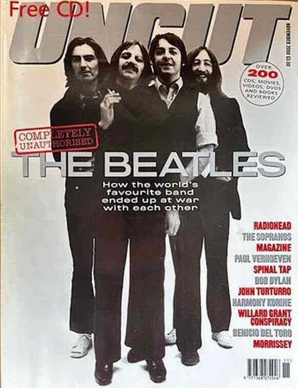 UNCUT: THE MUSIC AND MOVIE MAGAZINE magazine side cover  November 2000