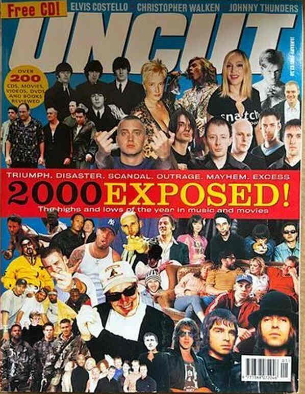 UNCUT: THE MUSIC AND MOVIE MAGAZINE magazine side cover  January 2001