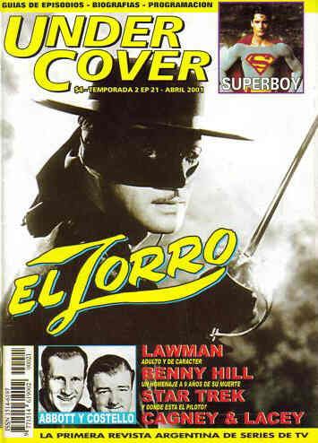 UNDER COVER magazine side cover Issue 21 April 2001