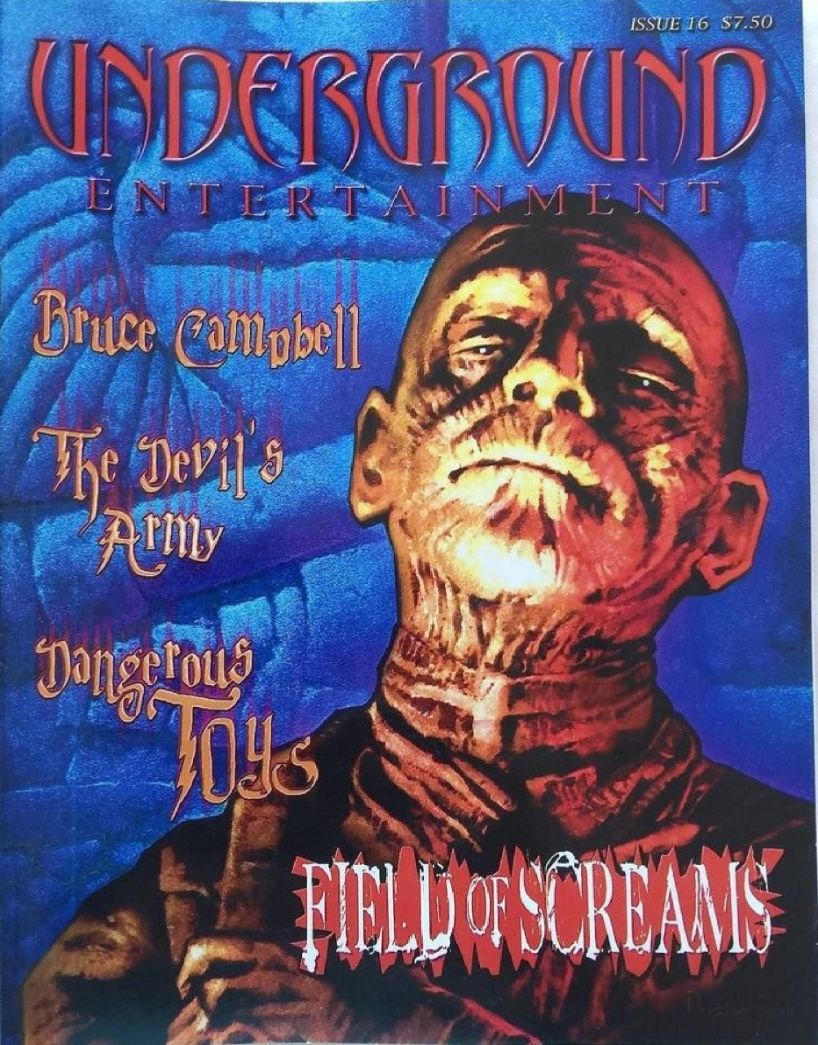 UNDERGROUND ENTERTAINMENT magazine side cover Issue 16  December 2001
