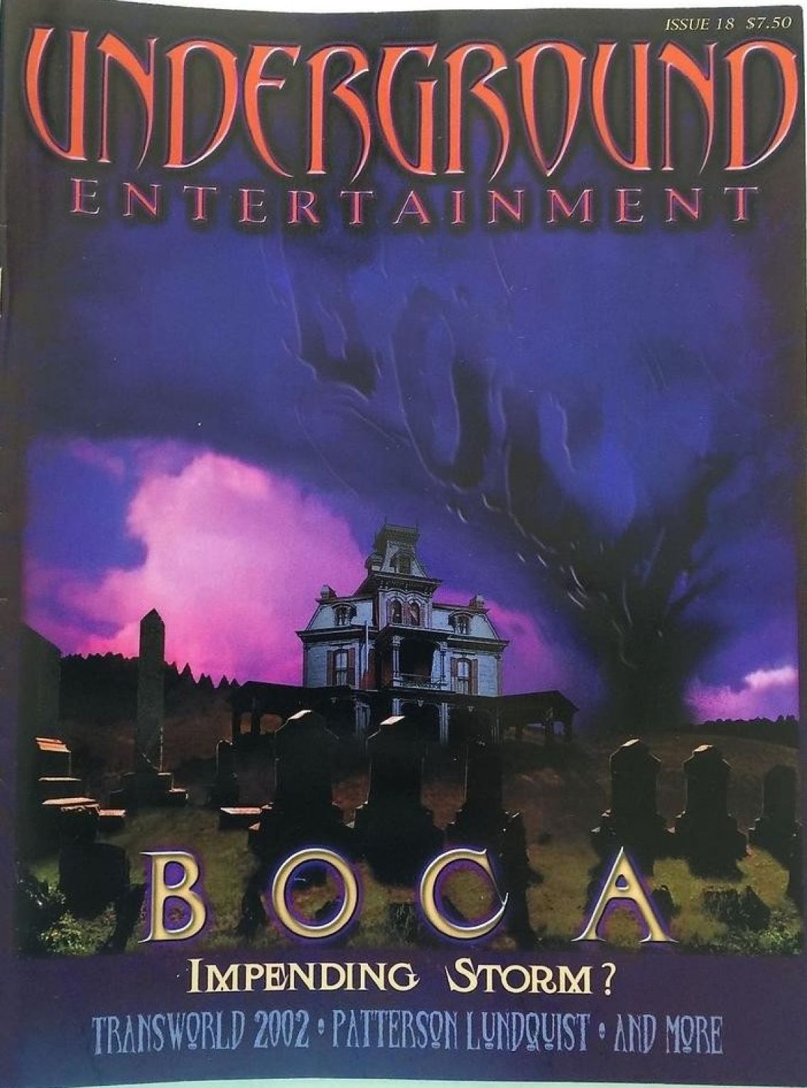 UNDERGROUND ENTERTAINMENT magazine side cover Issue 18  June 2002