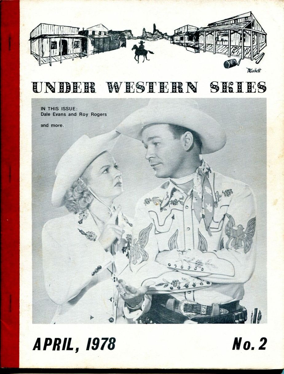 UNDER WESTERN SKIES magazine side cover Issue 2  April 1978