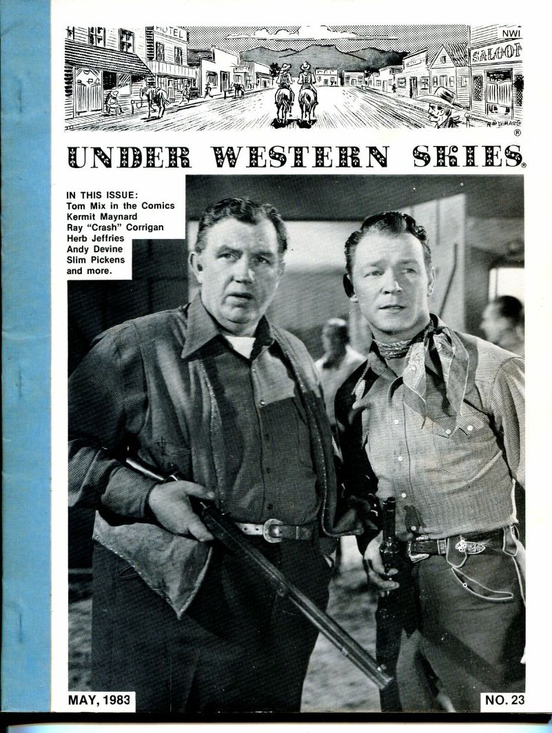 UNDER WESTERN SKIES magazine side cover Issue 23  May 1983