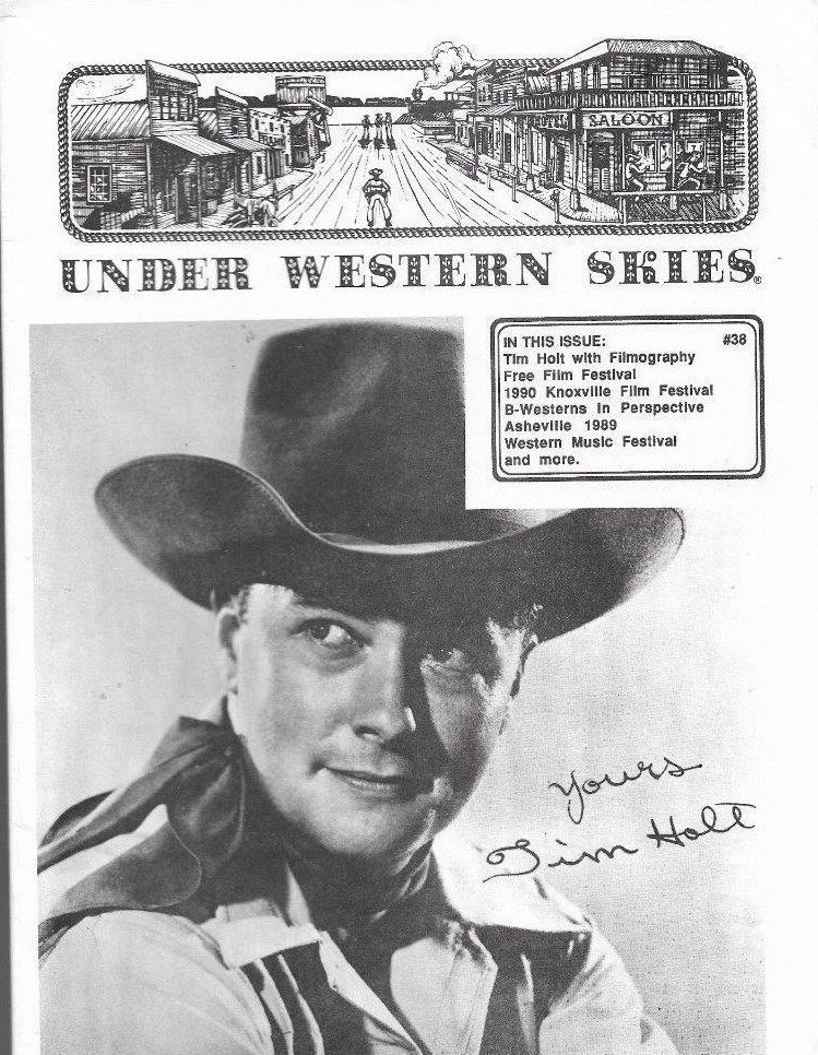UNDER WESTERN SKIES magazine side cover Issue 38   1990