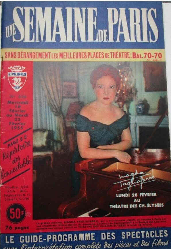 SEMAINE DE PARIS | UNE magazine side cover Issue 430 16 February 1955