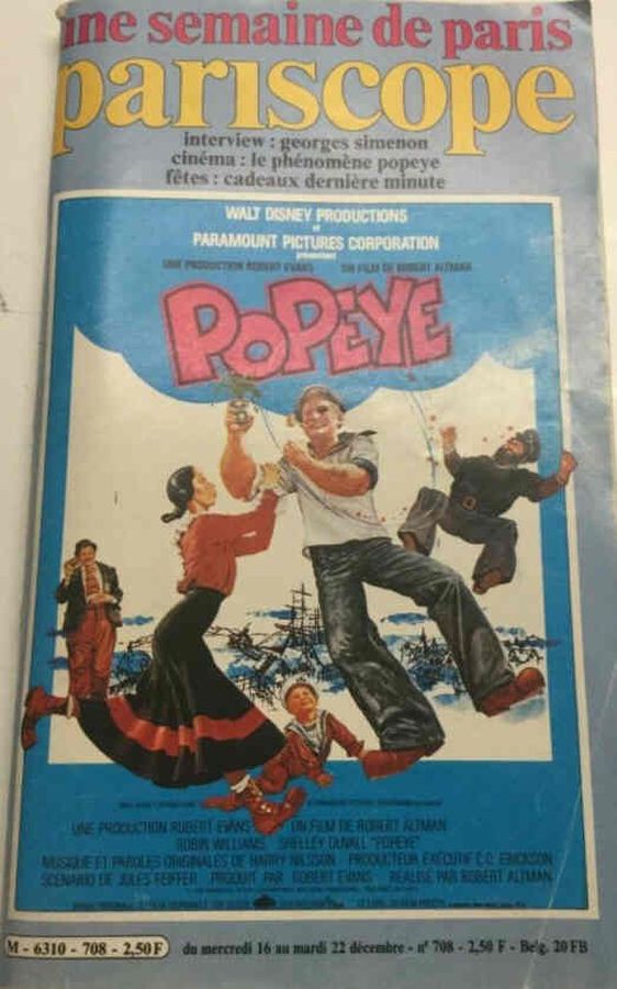 SEMAINE DE PARIS | UNE magazine side cover Issue 708 16 December 1981