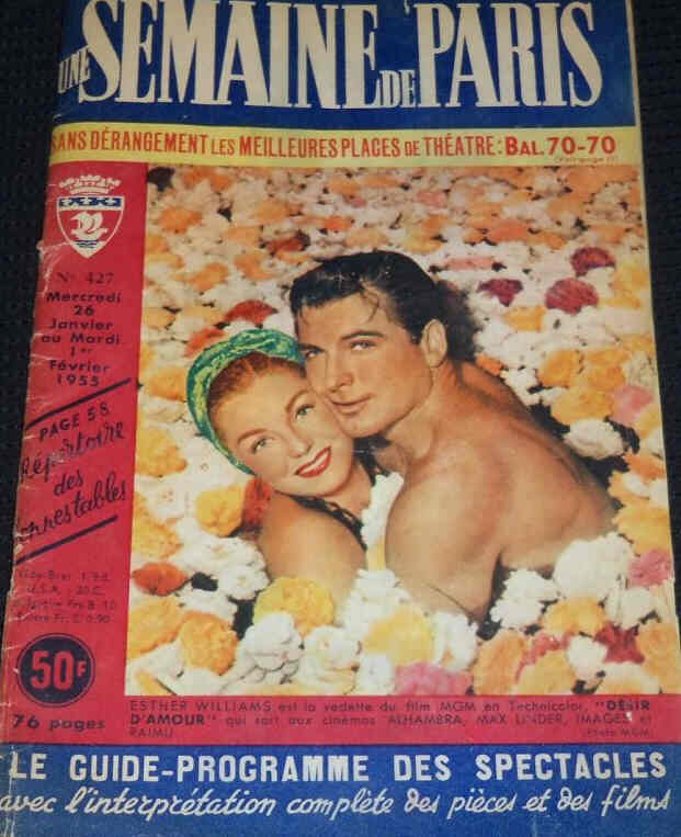 SEMAINE DE PARIS | UNE magazine side cover Issue 427 26 January 1955