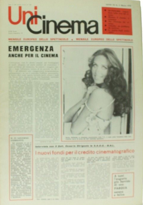 UNICINEMA magazine side cover   1969