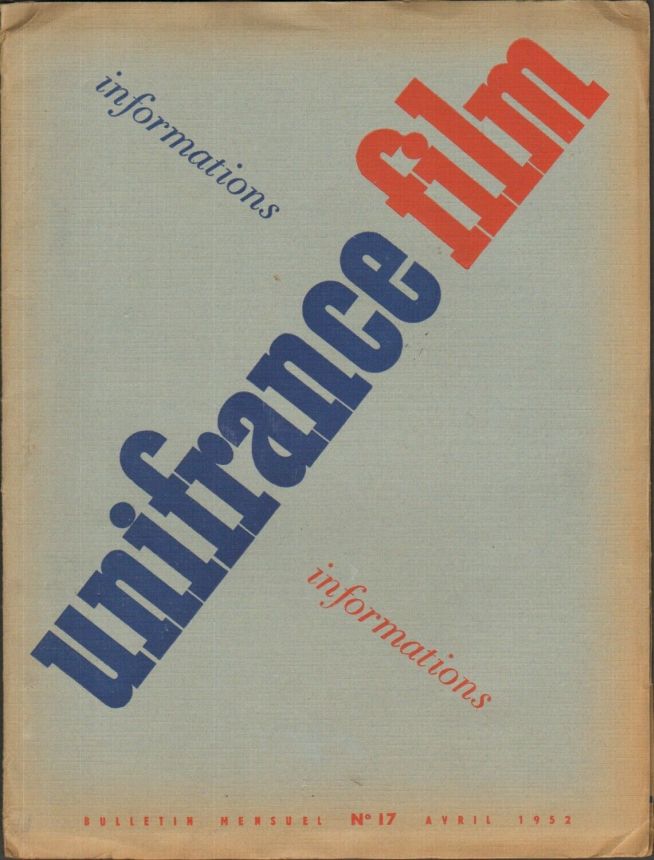 UNIFRANCE FILM magazine side cover Issue 17  April 1952