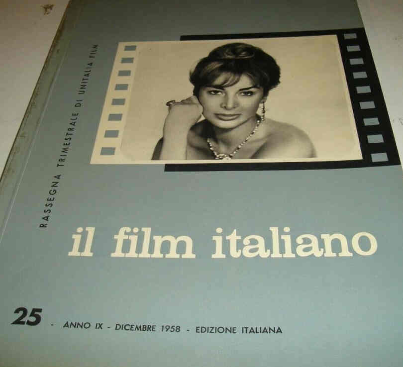 UNITALIA FILM magazine side cover Issue 25  December 1958