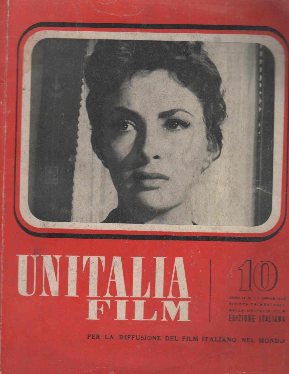 UNITALIA FILM magazine side cover Issue 10 April 1953