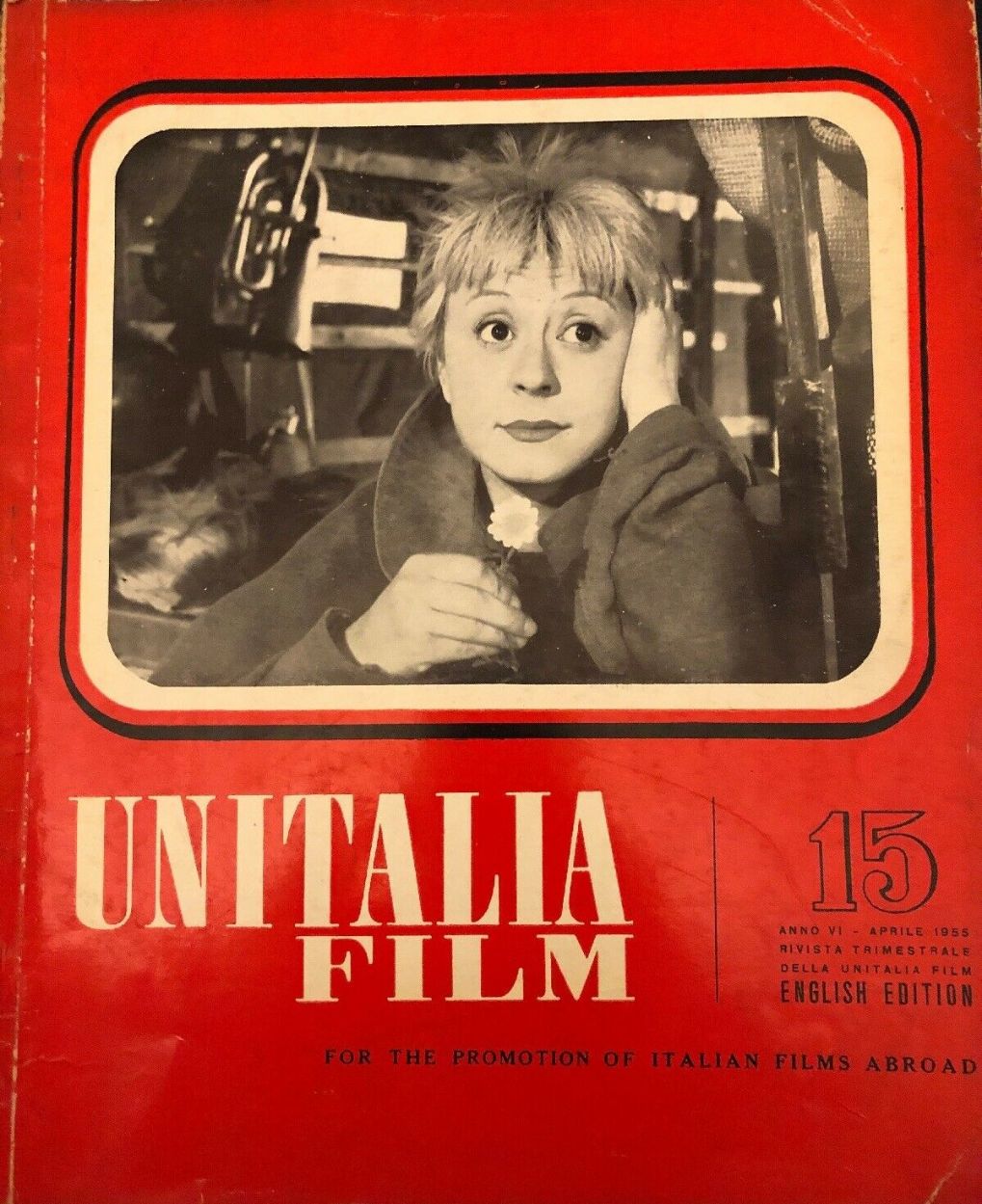 UNITALIA FILM magazine side cover Issue 15  April 1955