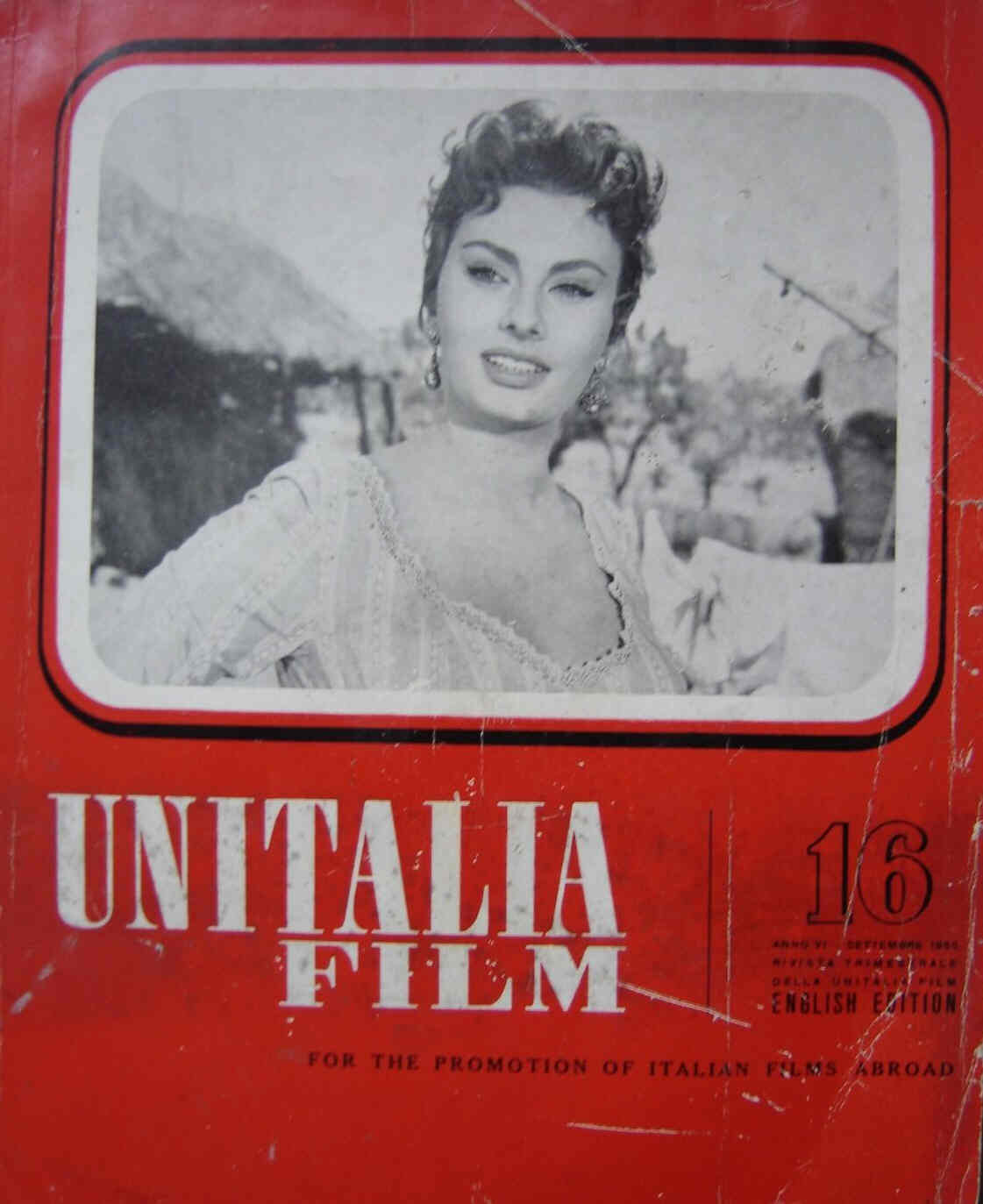 UNITALIA FILM magazine side cover Issue 16 September 1955