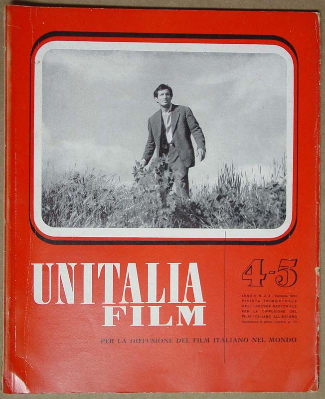 UNITALIA FILM magazine side cover Issue 4/5 August/September 1951