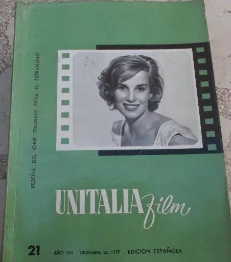 UNITALIA FILM magazine side cover Issue 21  December 1957