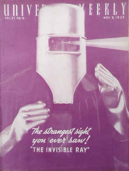 UNIVERSAL WEEKLY magazine side cover 9 November 1935